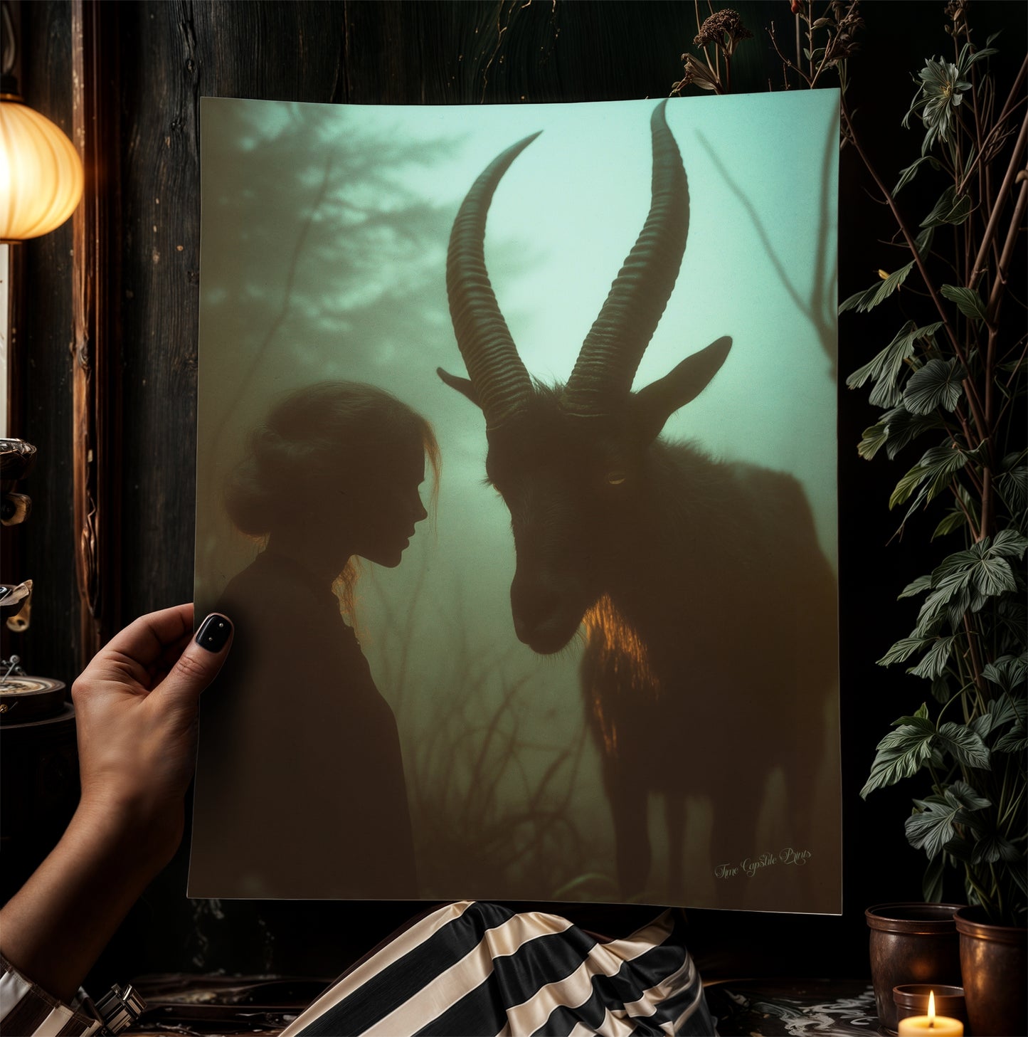 Black Phillip Wall Art, Black Goat Print, Occult Art, Dark Moody Prints, Horror Witchy Room Decor, Wiccan Goth Art, Gothic Gift