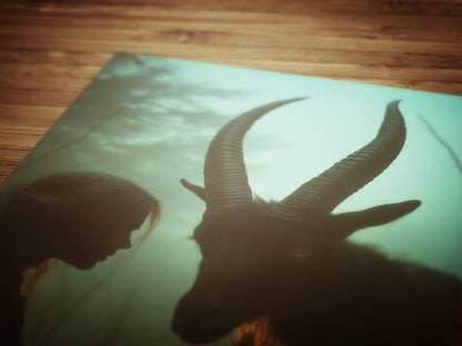 Black Phillip Wall Art, Black Goat Print, Occult Art, Dark Moody Prints, Horror Witchy Room Decor, Wiccan Goth Art, Gothic Gift