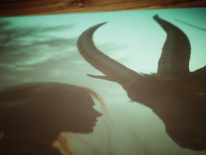 Black Phillip Wall Art, Black Goat Print, Occult Art, Dark Moody Prints, Horror Witchy Room Decor, Wiccan Goth Art, Gothic Gift