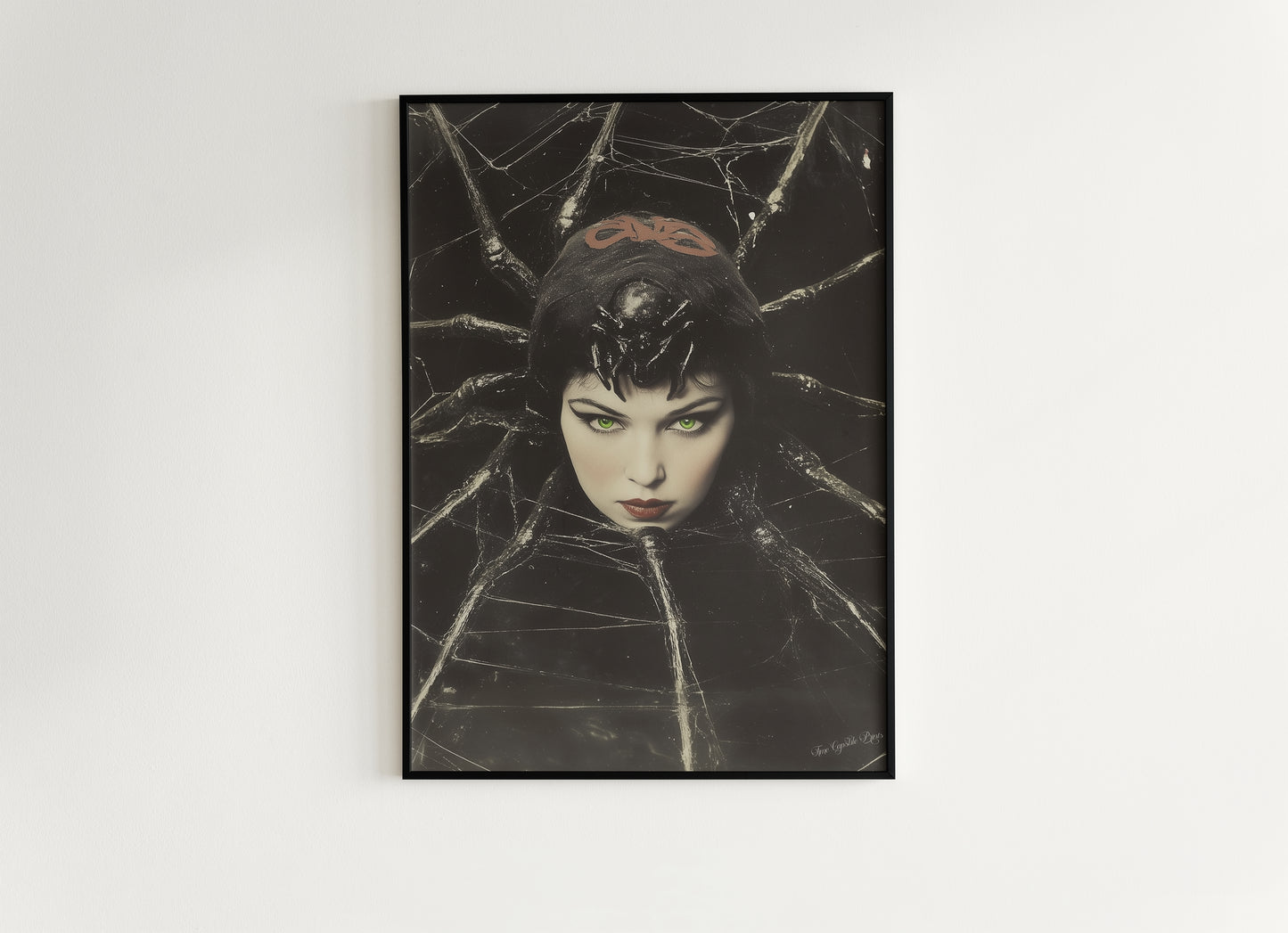 Spidora, Spider Girl, Vintage Circus Wall Art, Retro Cabinet Card, Freakshow, Sideshow Print, Oddities & Curiosities Poster, Weird Art Print