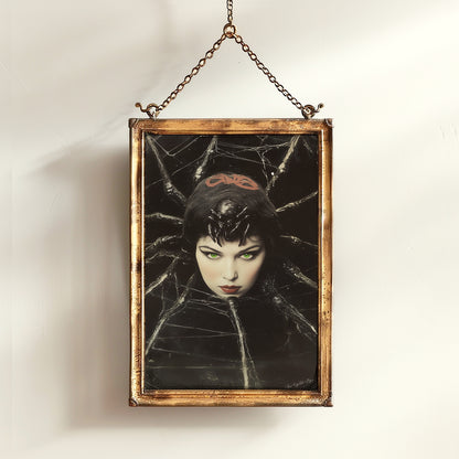 Spidora, Spider Girl, Vintage Circus Wall Art, Retro Cabinet Card, Freakshow, Sideshow Print, Oddities & Curiosities Poster, Weird Art Print