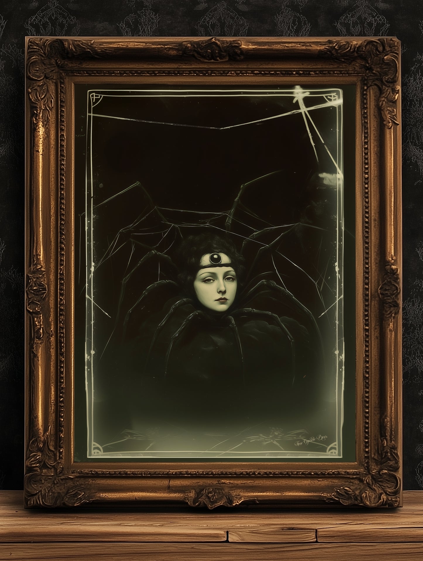 Spider Girl, Vintage Spidora Circus Wall Art, Retro Cabinet Card, Freakshow, Sideshow Print, Oddities & Curiosities Poster, Weird Art Print