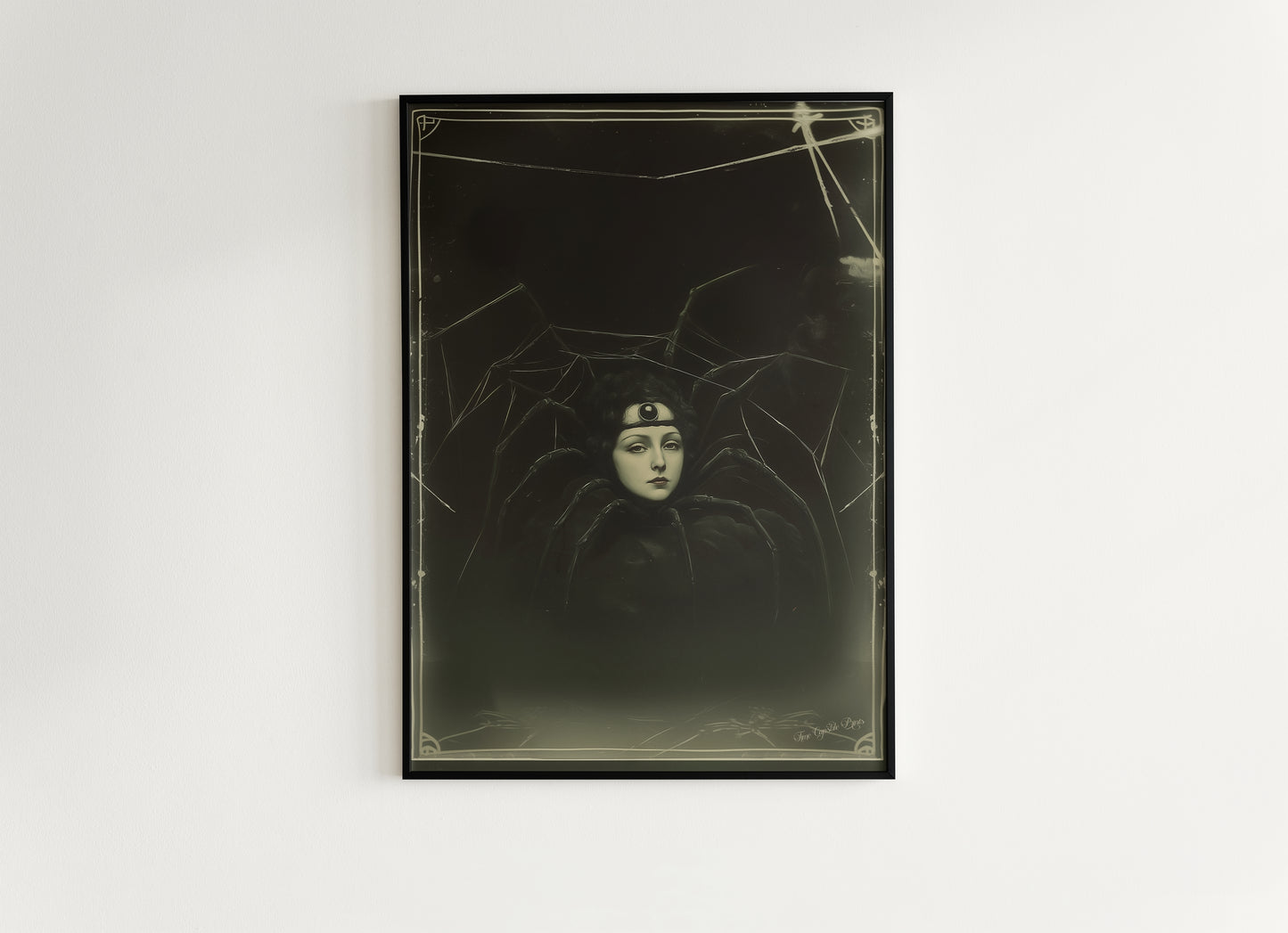 Spider Girl, Vintage Spidora Circus Wall Art, Retro Cabinet Card, Freakshow, Sideshow Print, Oddities & Curiosities Poster, Weird Art Print