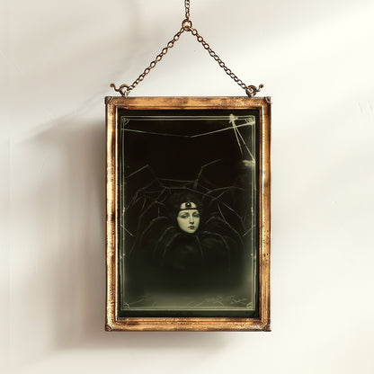 Spider Girl, Vintage Spidora Circus Wall Art, Retro Cabinet Card, Freakshow, Sideshow Print, Oddities & Curiosities Poster, Weird Art Print