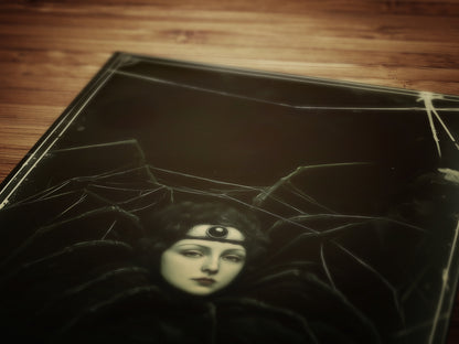 Spider Girl, Vintage Spidora Circus Wall Art, Retro Cabinet Card, Freakshow, Sideshow Print, Oddities & Curiosities Poster, Weird Art Print