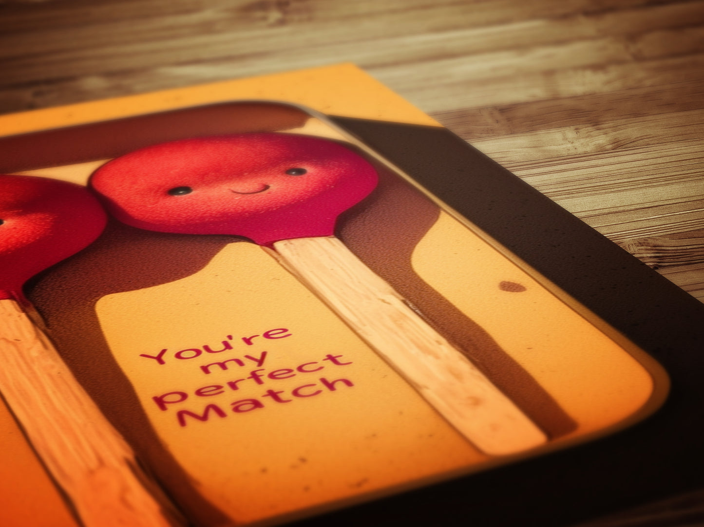 The Perfect Match, Cute Matchstick Couple Gift, Romantic Anniversary & Valentine's Day Gift for Boyfriend Girlfriend, Love Keepsake Decor