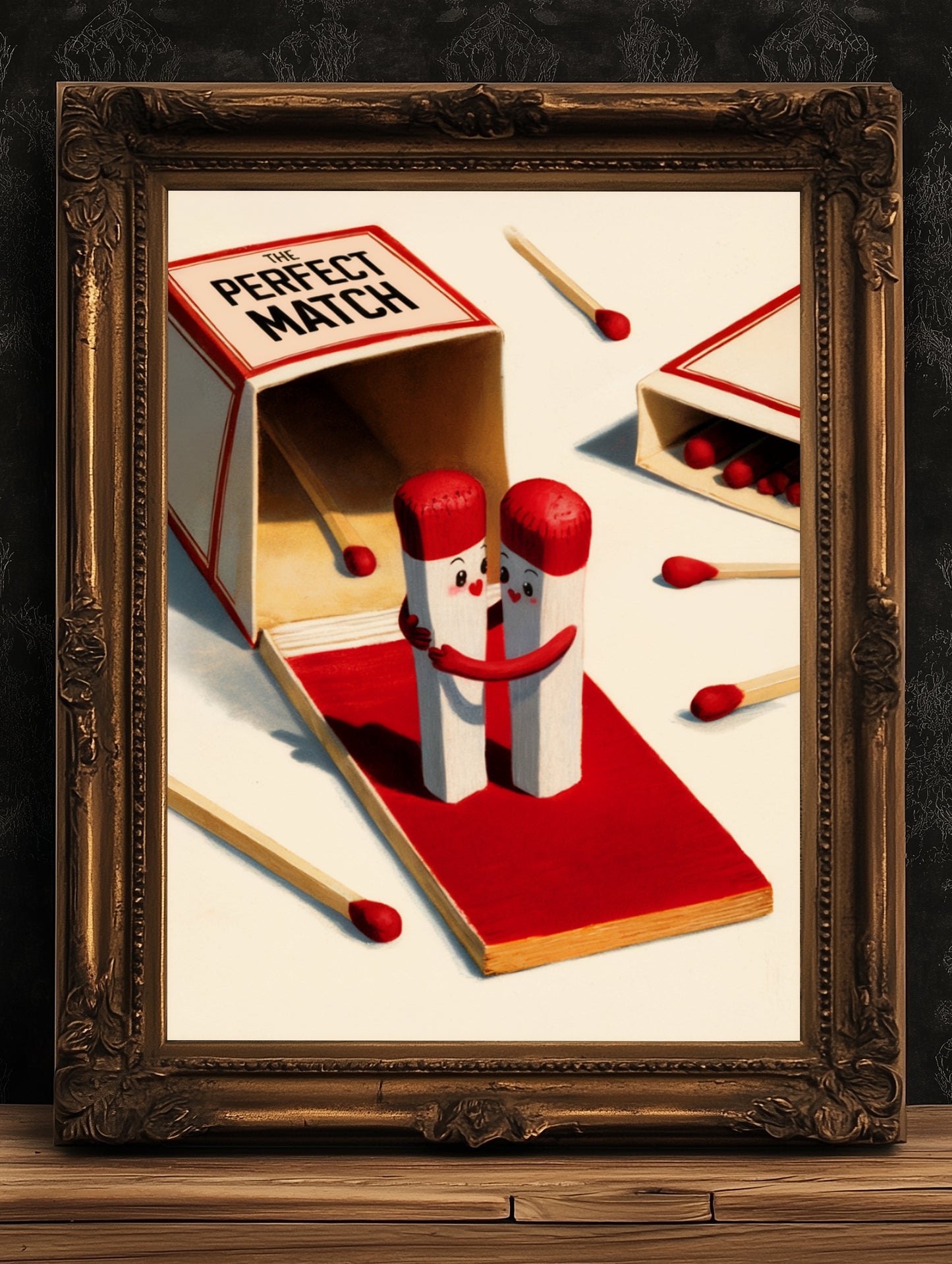 The Perfect Match, Cute Matchbook Couple Gift, Romantic Anniversary & Funny Valentine's Day Gift for Boyfriend Girlfriend, Digital Download