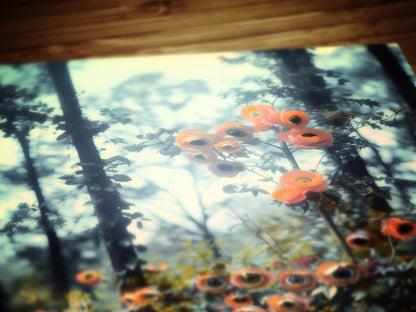 Gothic Forest Botanical Print, Moody Dark Academia Poster, Pagan Wicca Wall Decor, Occult Floral Whimsigoth Decor