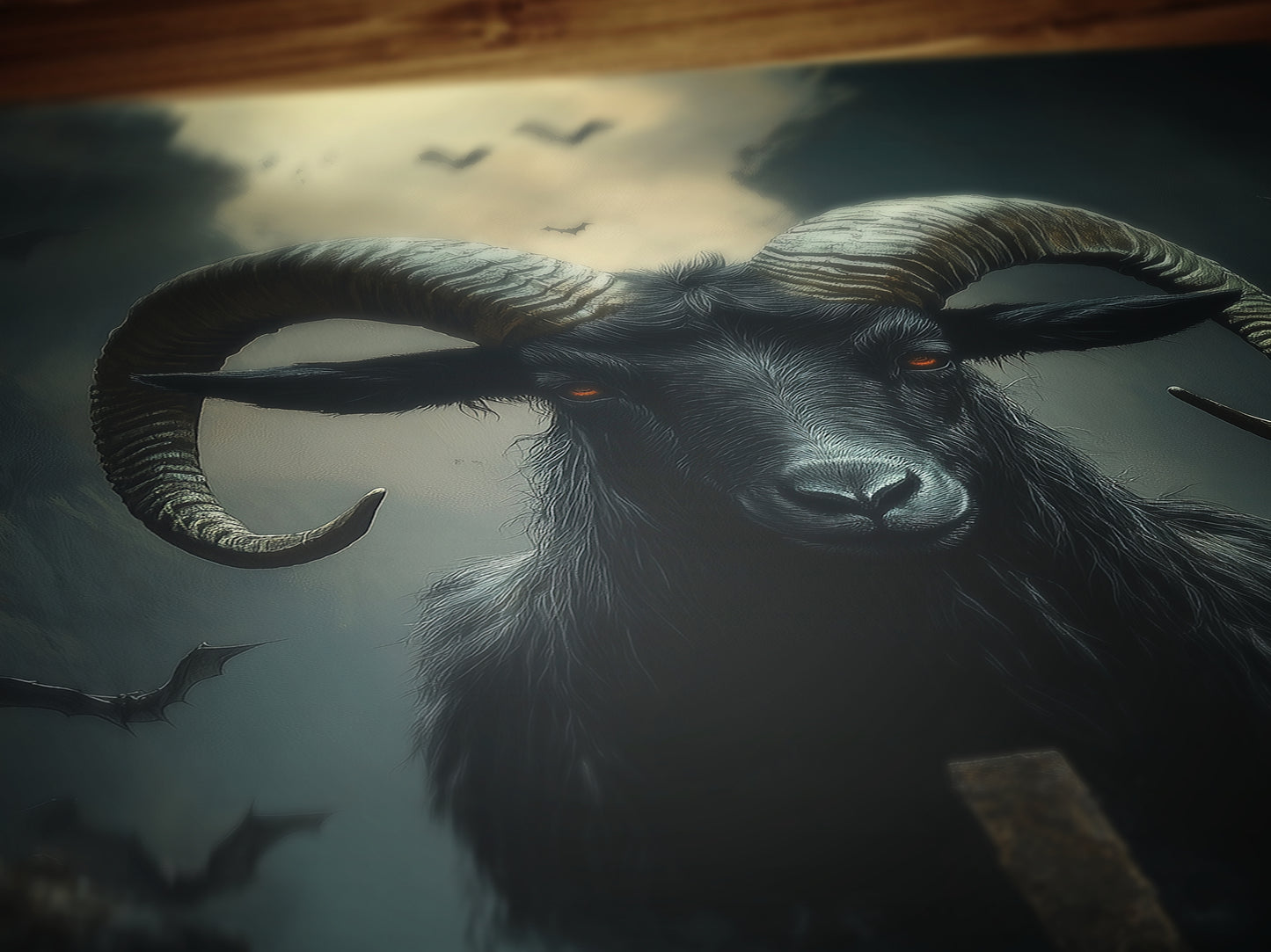 Gothic Black Phillip Wall Decor, Satanic Baphomet Poster, Witchcraft Aesthetic Painting, Dark Horror Gothic Home Decor, Witchy Decor