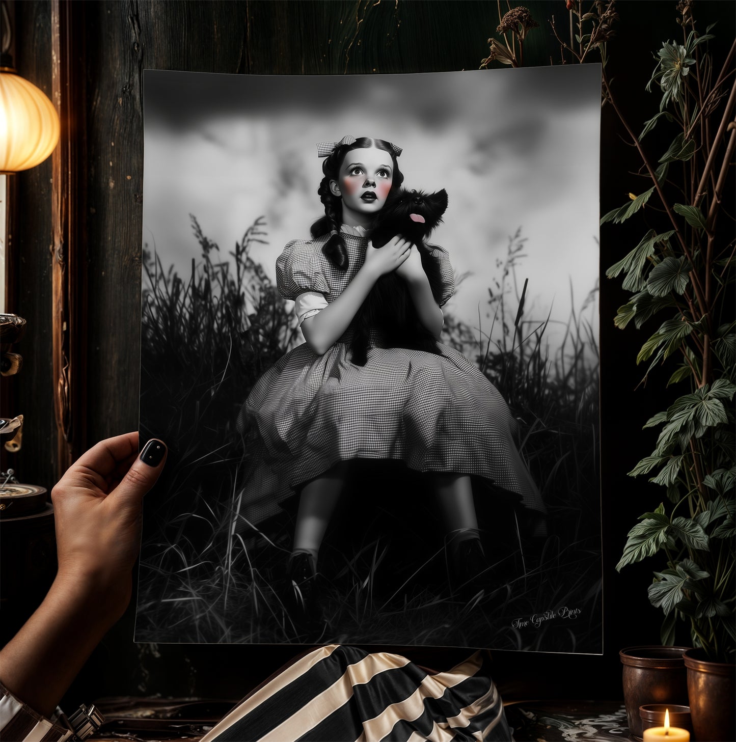 Dorothy And Toto Vintage Photograph, Actress Judy Garland Vintage Photo, Classic Hollywood film print, Retro Wizard Of Oz Poster