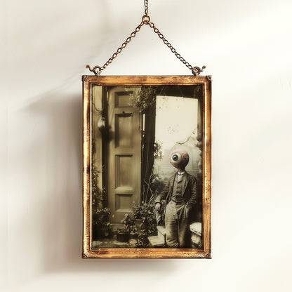 See All Evil, Cyclops Photograph, Vintage Victorian Gothic photograph, Bizarre Occult Poster. Odd & Creepy, Dark Academia Decor