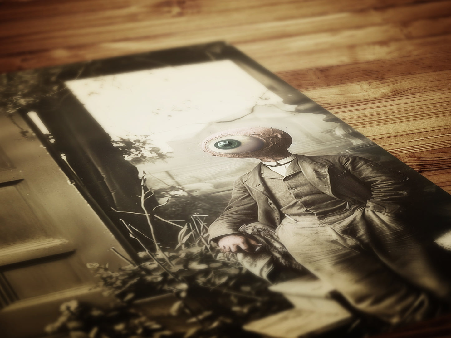See All Evil, Cyclops Photograph, Vintage Victorian Gothic photograph, Bizarre Occult Poster. Odd & Creepy, Dark Academia Decor