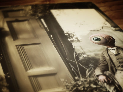 See All Evil, Cyclops Photograph, Vintage Victorian Gothic photograph, Bizarre Occult Poster. Odd & Creepy, Dark Academia Decor