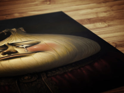 Crying Onion Poster, Antique Vegetables Art Print, Renaissance Food Portrait, Surreal Still Life Painting, Quirky Kitchen Decor