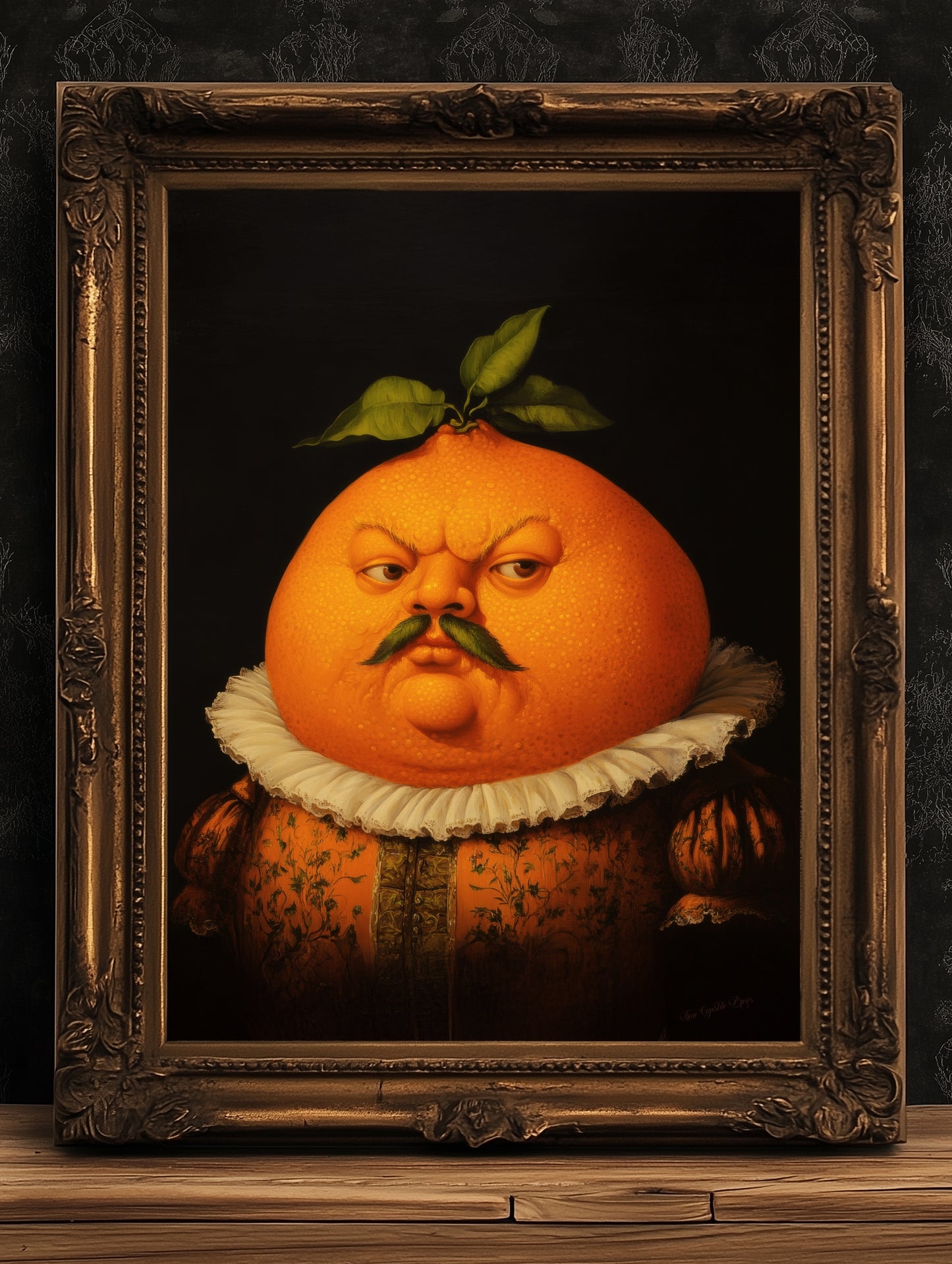 Orange Poster Antique Citrus Fruit Art Print
