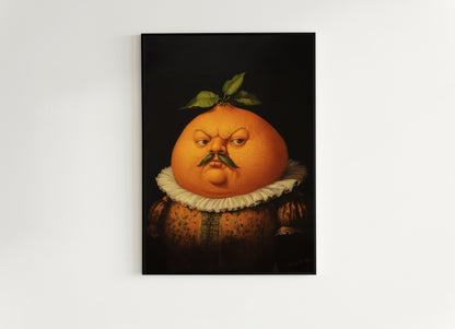 Orange Poster Antique Citrus Fruit Art Print