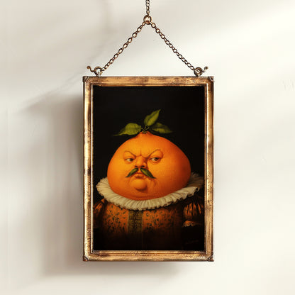 Orange Poster Antique Citrus Fruit Art Print
