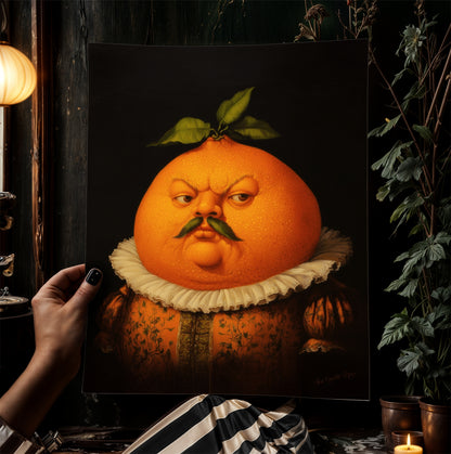 Orange Poster Antique Citrus Fruit Art Print