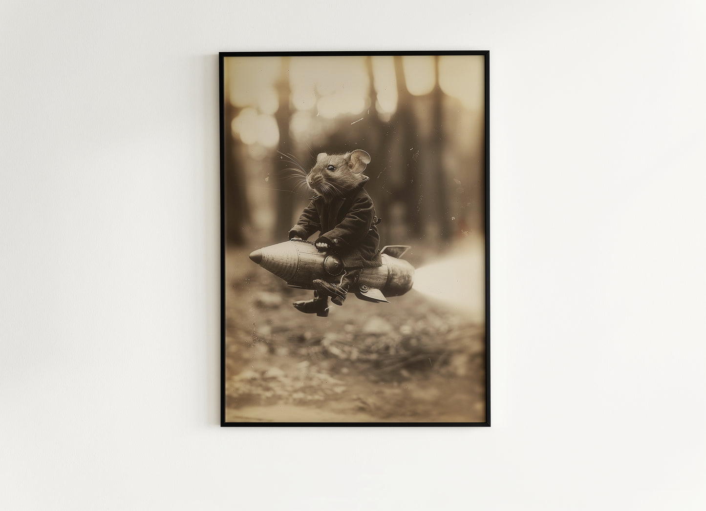 Astronaut Space Rat, Yuri Ratgarine, Vintage Victorian Gothic photograph, Rat Art, Dark Academia Decor, Retro Weird Stuff Art Gift