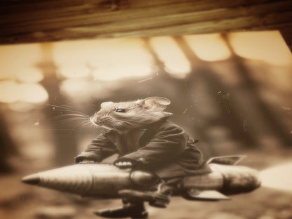 Astronaut Space Rat, Yuri Ratgarine, Vintage Victorian Gothic photograph, Rat Art, Dark Academia Decor, Retro Weird Stuff Art Gift