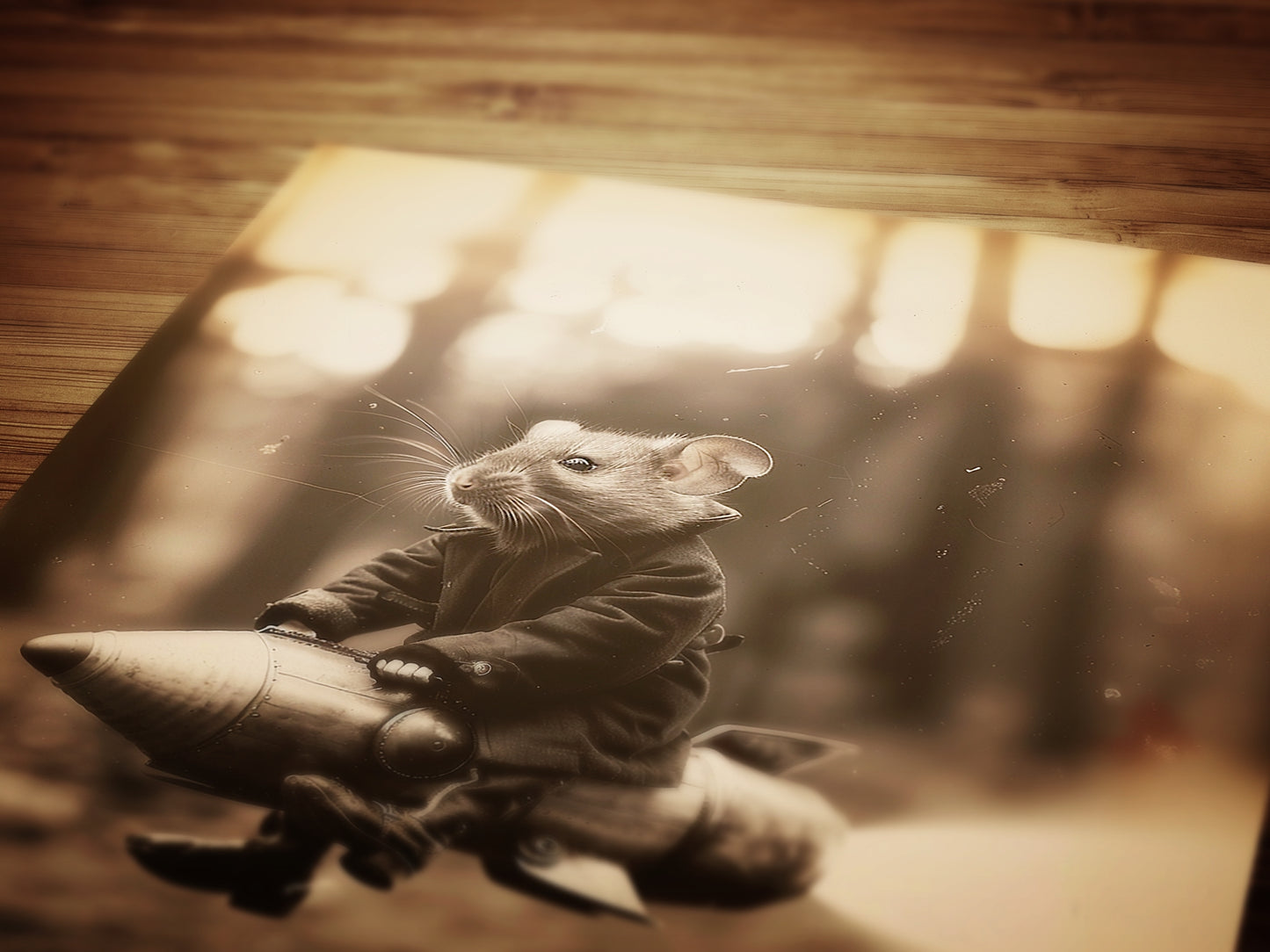 Astronaut Space Rat, Yuri Ratgarine, Vintage Victorian Gothic photograph, Rat Art, Dark Academia Decor, Retro Weird Stuff Art Gift