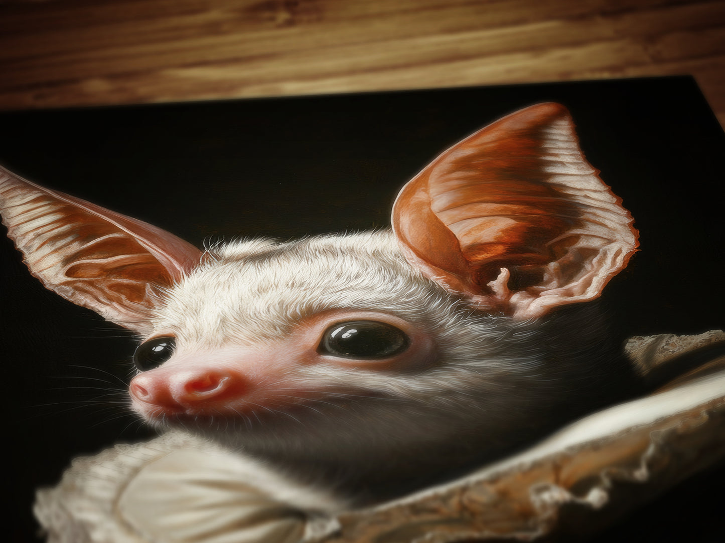 Gothic Bat Portrait, Dark Academia Wall Decor, Funny Royal Pet Painting, Vintage Animal Lover Gift, Quirky Bat Art Print