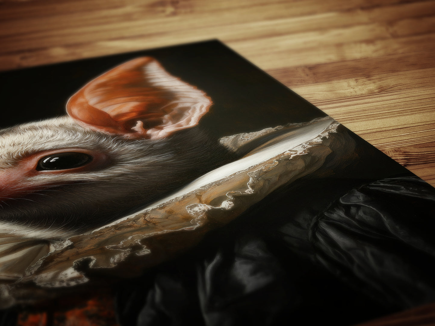 Gothic Bat Portrait, Dark Academia Wall Decor, Funny Royal Pet Painting, Vintage Animal Lover Gift, Quirky Bat Art Print