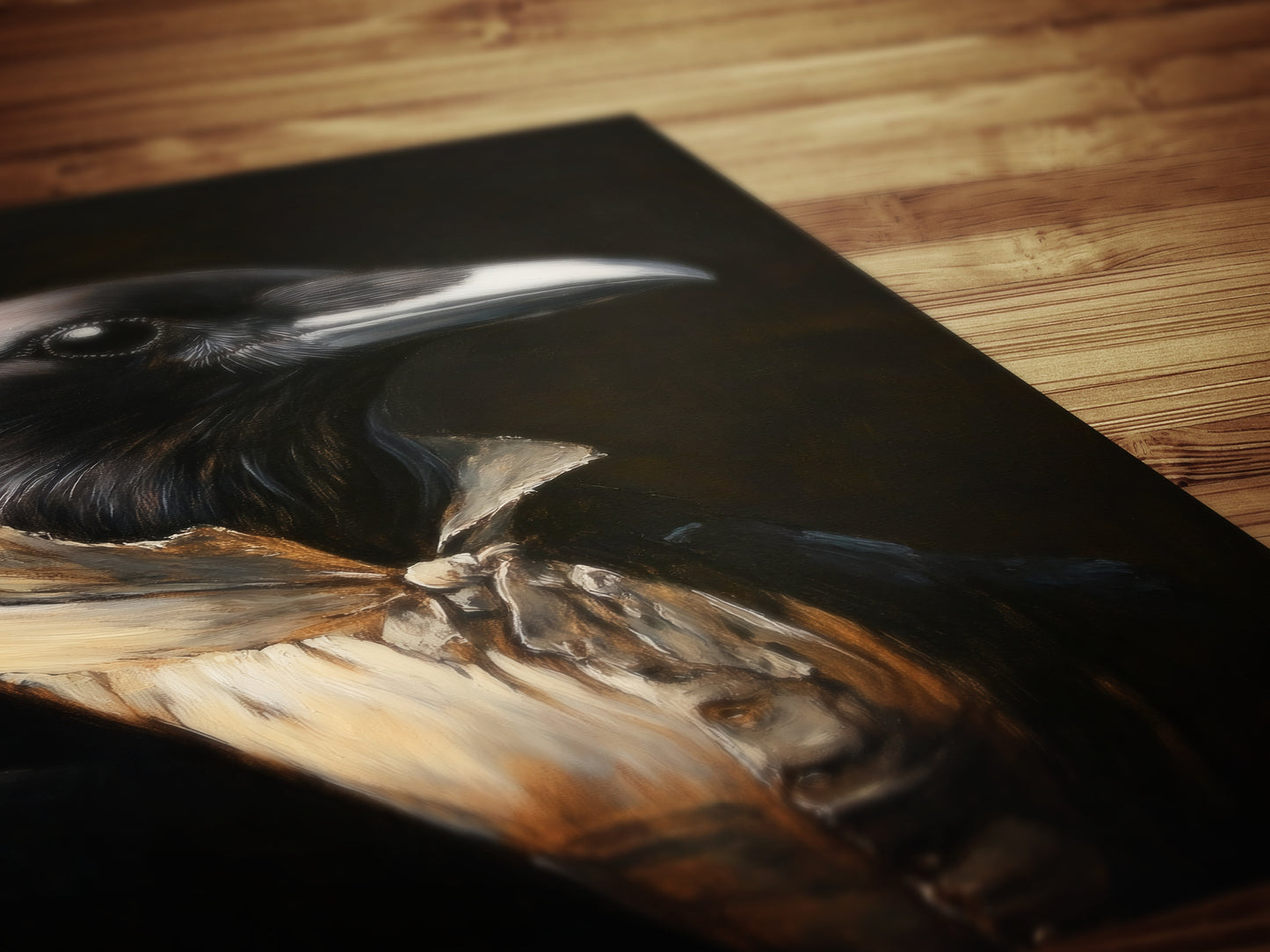 Gothic Crow Portrait, Dark Academia Wall Decor, Funny Royal Pet Painting, Vintage Animal Lover Gift, Quirky Crow Art Print