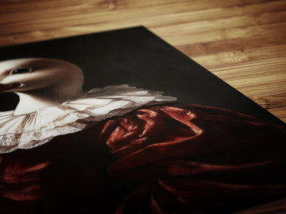 Gothic Duck Portrait, Dark Academia Wall Decor, Funny Royal Pet Painting, Vintage Animal Lover Gift, Quirky Duck Art Print