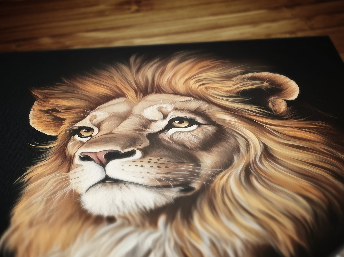 Gothic Lion Portrait, Dark Academia Wall Decor, Funny Royal Pet Painting, Vintage Animal Lover Gift, Quirky Feline Lion Art Print