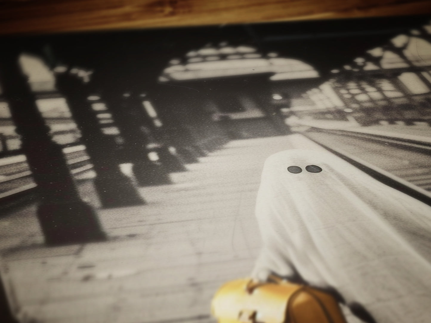 Ghostly Travels, Ghost At A Train Station, Victorian Poster, Gothic Photograph, Art Print Bizarre Occult Poster, Dark Academia Decor