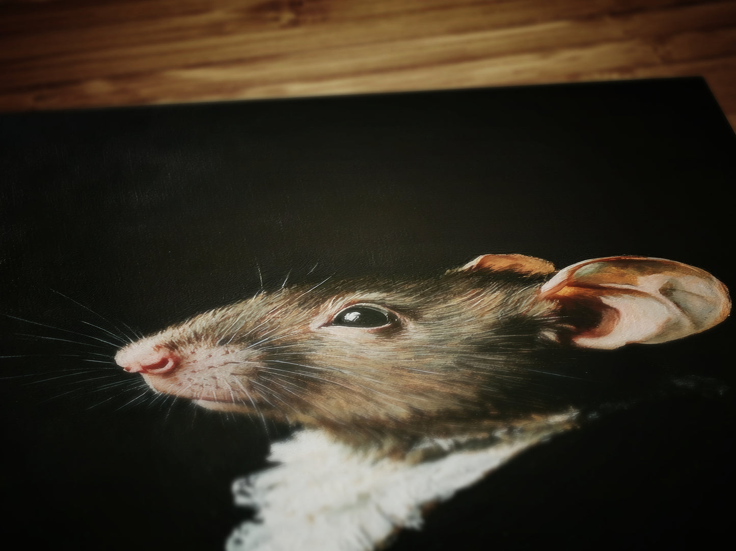 Gothic Rat Portrait, Dark Academia Wall Decor, Funny Royal Pet Painting, Vintage Animal Lover Gift, Quirky Mouse Art Print