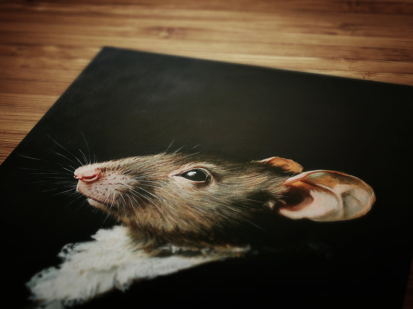 Gothic Rat Portrait, Dark Academia Wall Decor, Funny Royal Pet Painting, Vintage Animal Lover Gift, Quirky Mouse Art Print