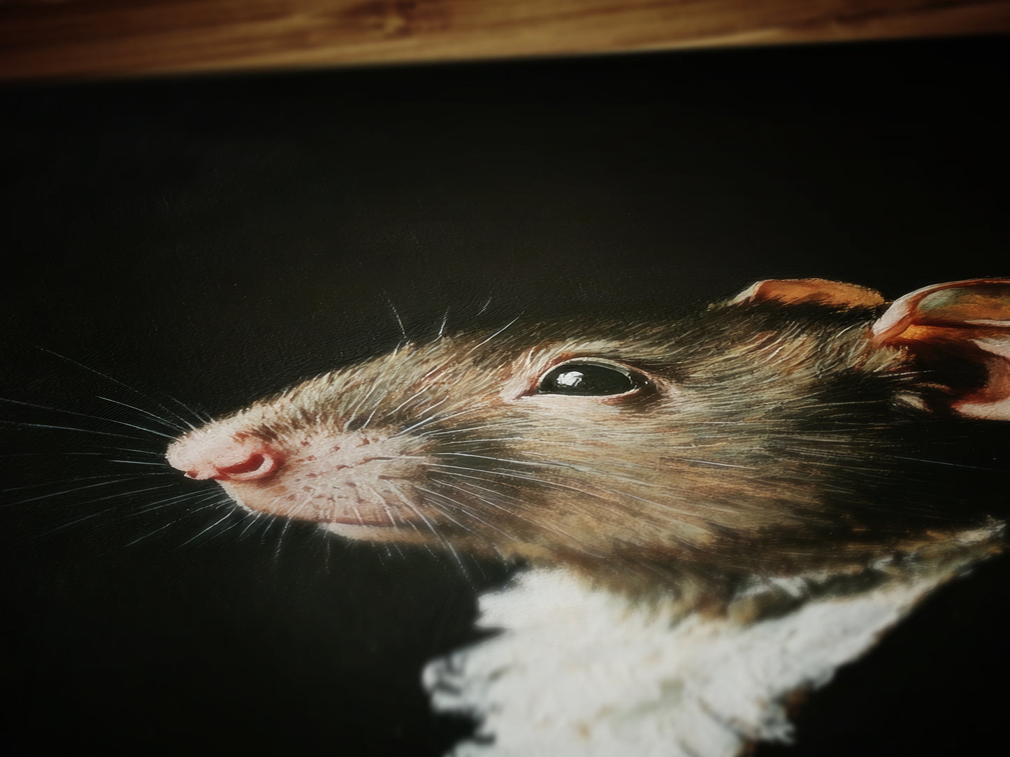 Gothic Rat Portrait, Dark Academia Wall Decor, Funny Royal Pet Painting, Vintage Animal Lover Gift, Quirky Mouse Art Print