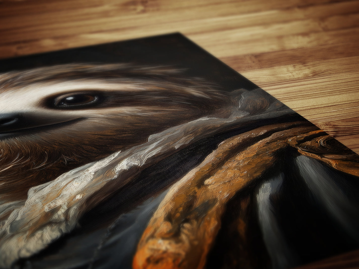 Gothic Sloth Portrait, Dark Academia Wall Decor, Funny Royal Pet Painting, Vintage Animal Lover Gift, Quirky Sloth Art Print