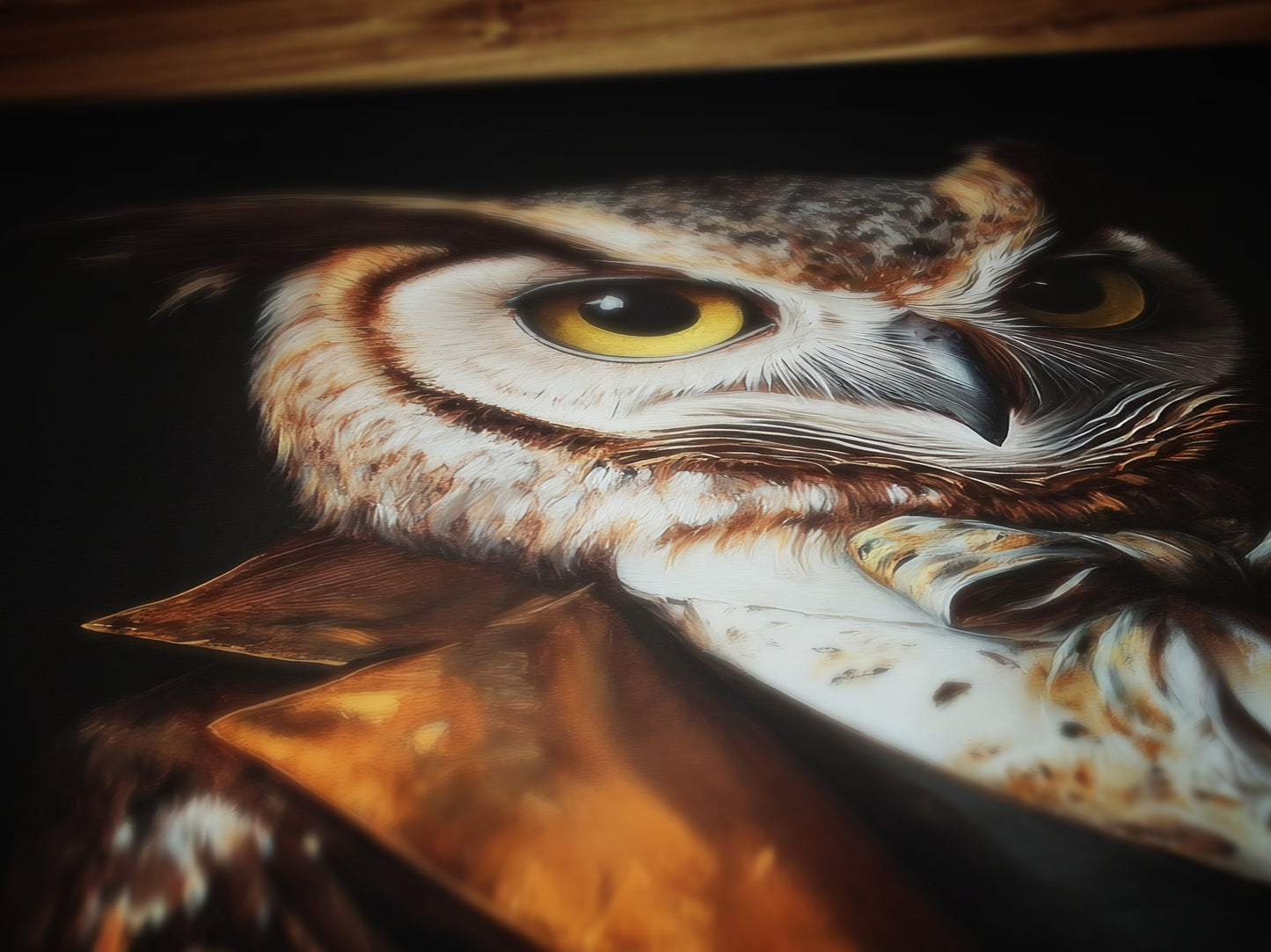 Gothic Owl Portrait, Dark Academia Wall Decor, Funny Royal Pet Painting, Vintage Animal Lover Gift, Quirky Raptor Bird Art Print