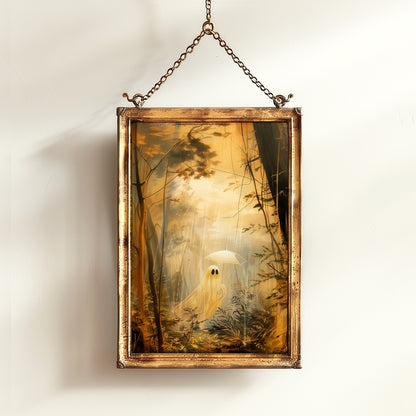A Ghost In The Forest Vintage Victorian Gothic Occult Poster