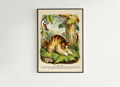 The Rare CAT-erpillar Art Print, Insects & Cat Lover Gift, Whimsighoth Animal Wall Art, Surreal Cat Poster, Quirky Decor, Weird Stuff Gift