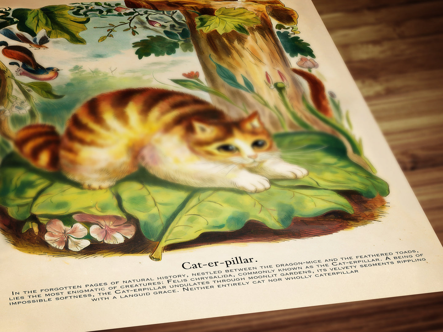 The Rare CAT-erpillar Art Print, Insects & Cat Lover Gift, Whimsighoth Animal Wall Art, Surreal Cat Poster, Quirky Decor, Weird Stuff Gift