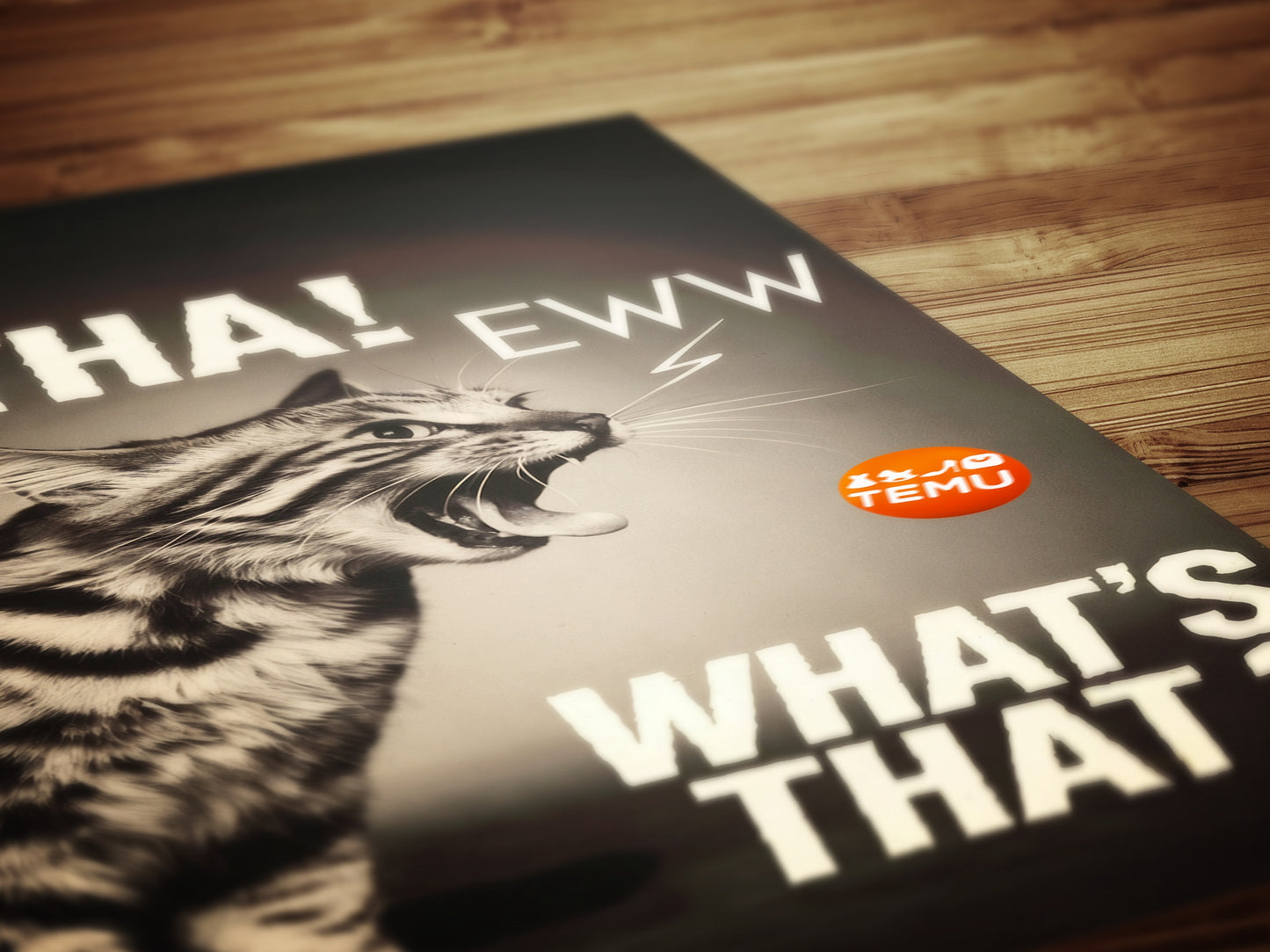 Eww Brotha! I Hate Temu, Funny Cat Hairball, Sarcastic Weird & Funny Wall Art Print, Cat Lovers Gift Wall Decor, Playful Pet Gift