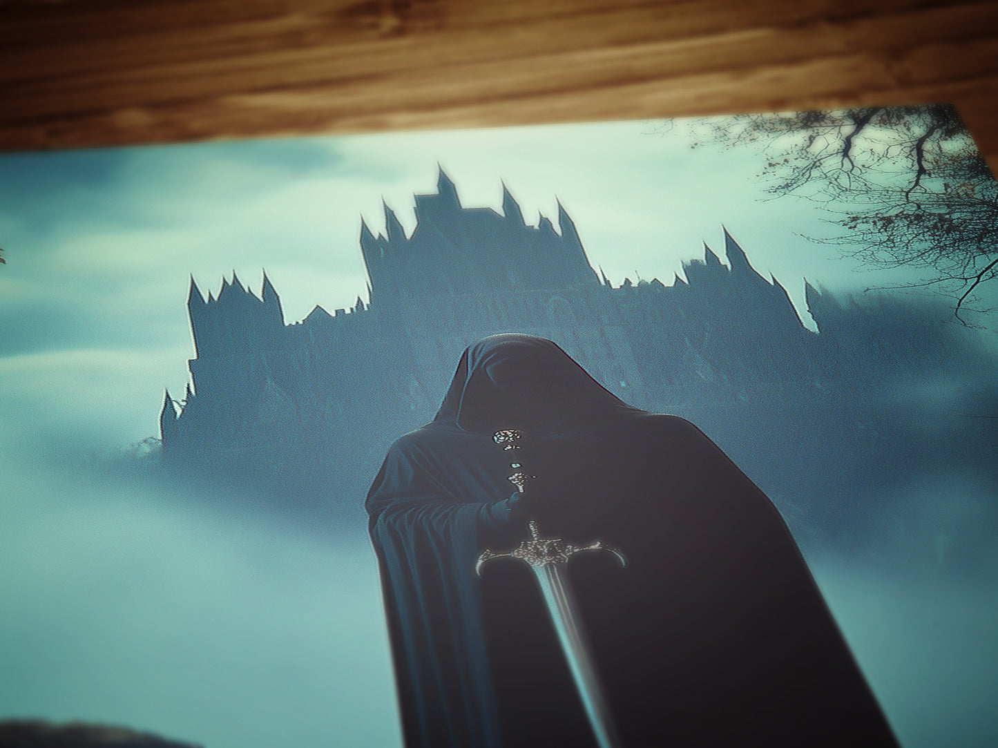 Medieval Knight Art Print, Gothic Fantasy Warrior Wall Decor, Epic Knight Artwork, Medieval Castle Core Aesthetic Poster, Whimsigoth decor