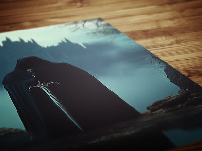 Medieval Knight Art Print, Gothic Fantasy Warrior Wall Decor, Epic Knight Artwork, Medieval Castle Core Aesthetic Poster, Whimsigoth decor