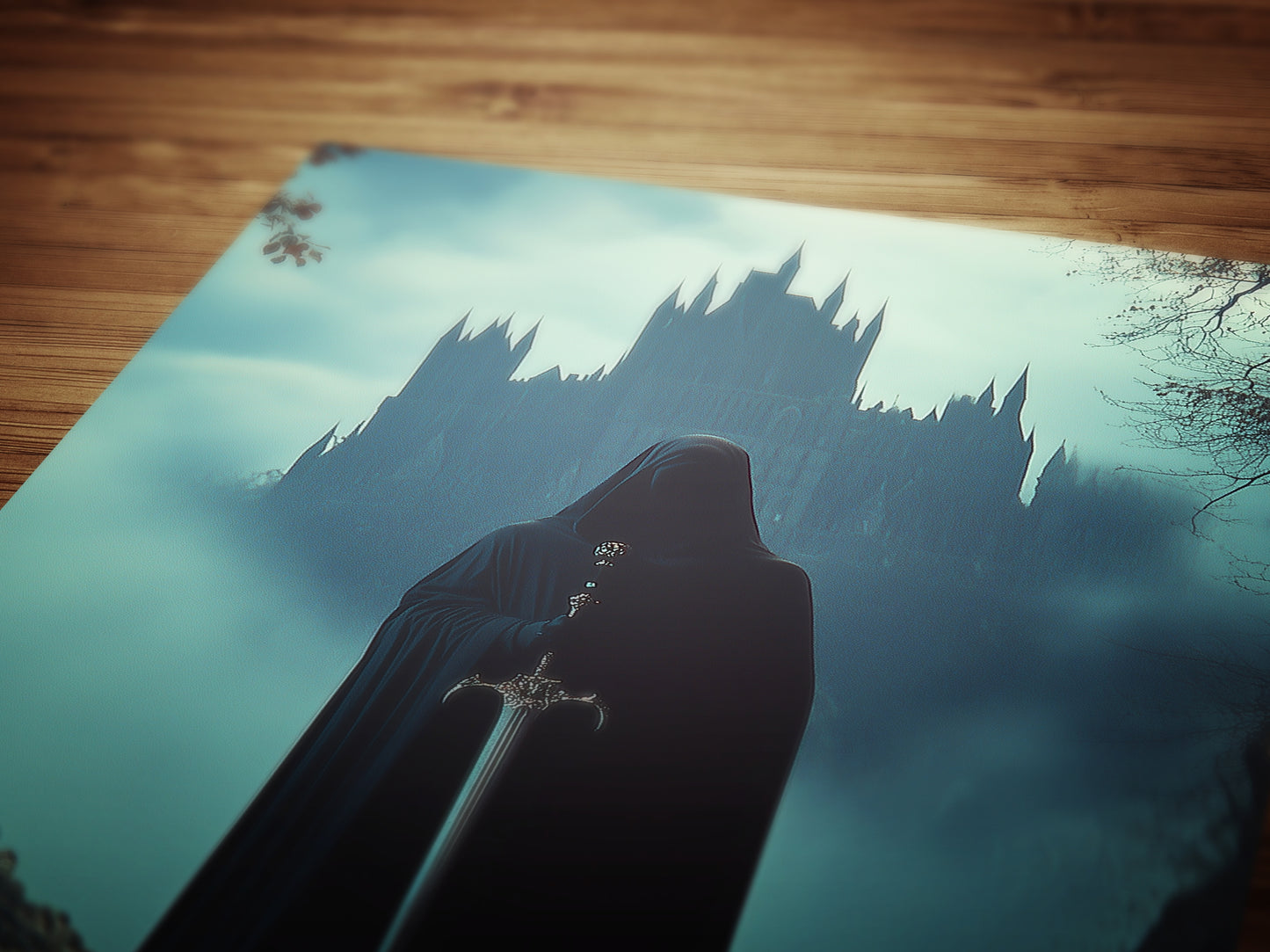 Medieval Knight Art Print, Gothic Fantasy Warrior Wall Decor, Epic Knight Artwork, Medieval Castle Core Aesthetic Poster, Whimsigoth decor