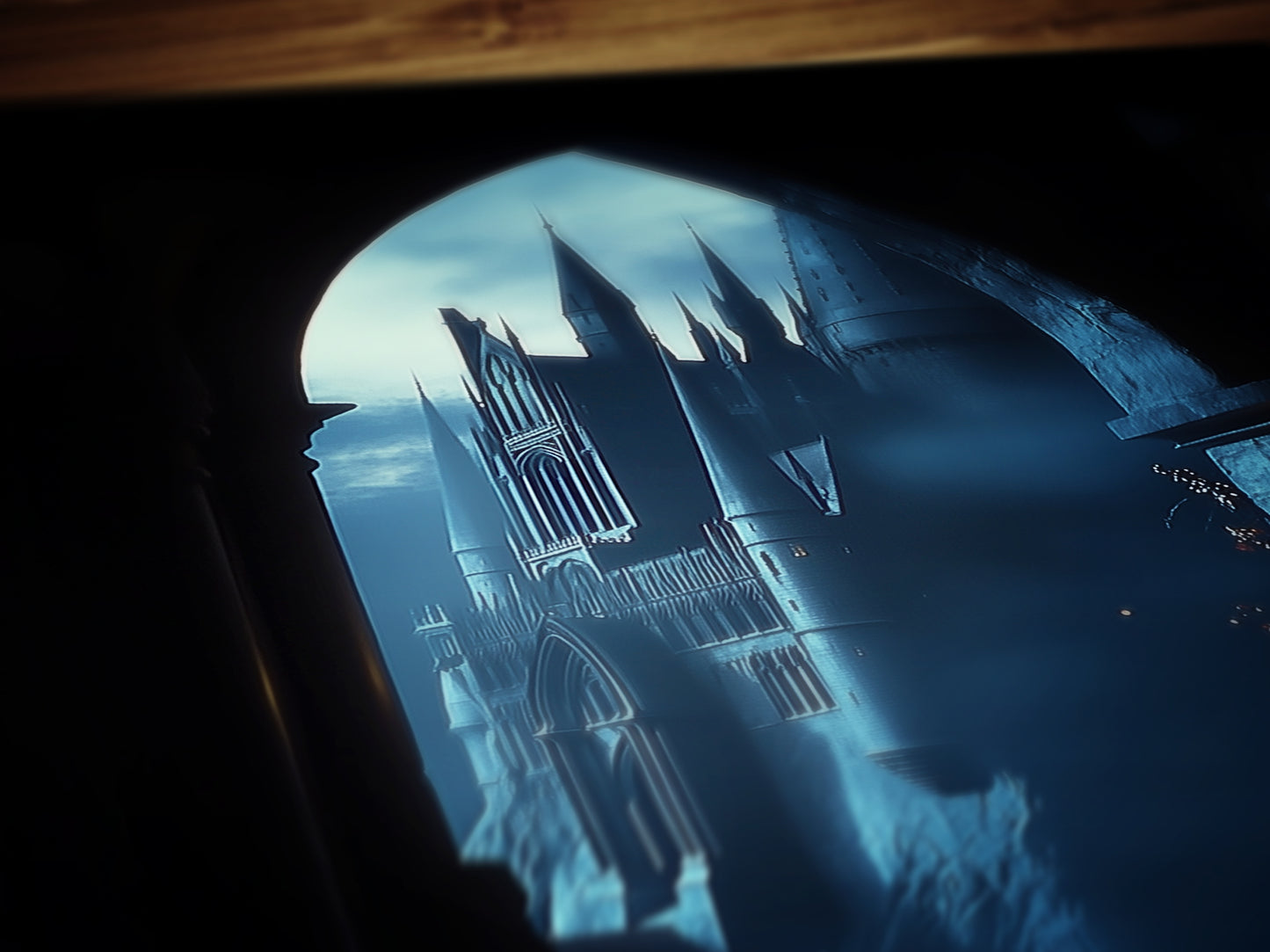 Wizarding School Hallway, Medieval Magic Castle, Illustration For Book Nerd Wall Decor, Dark Academia Witchy Gift Fantasy Fan Art