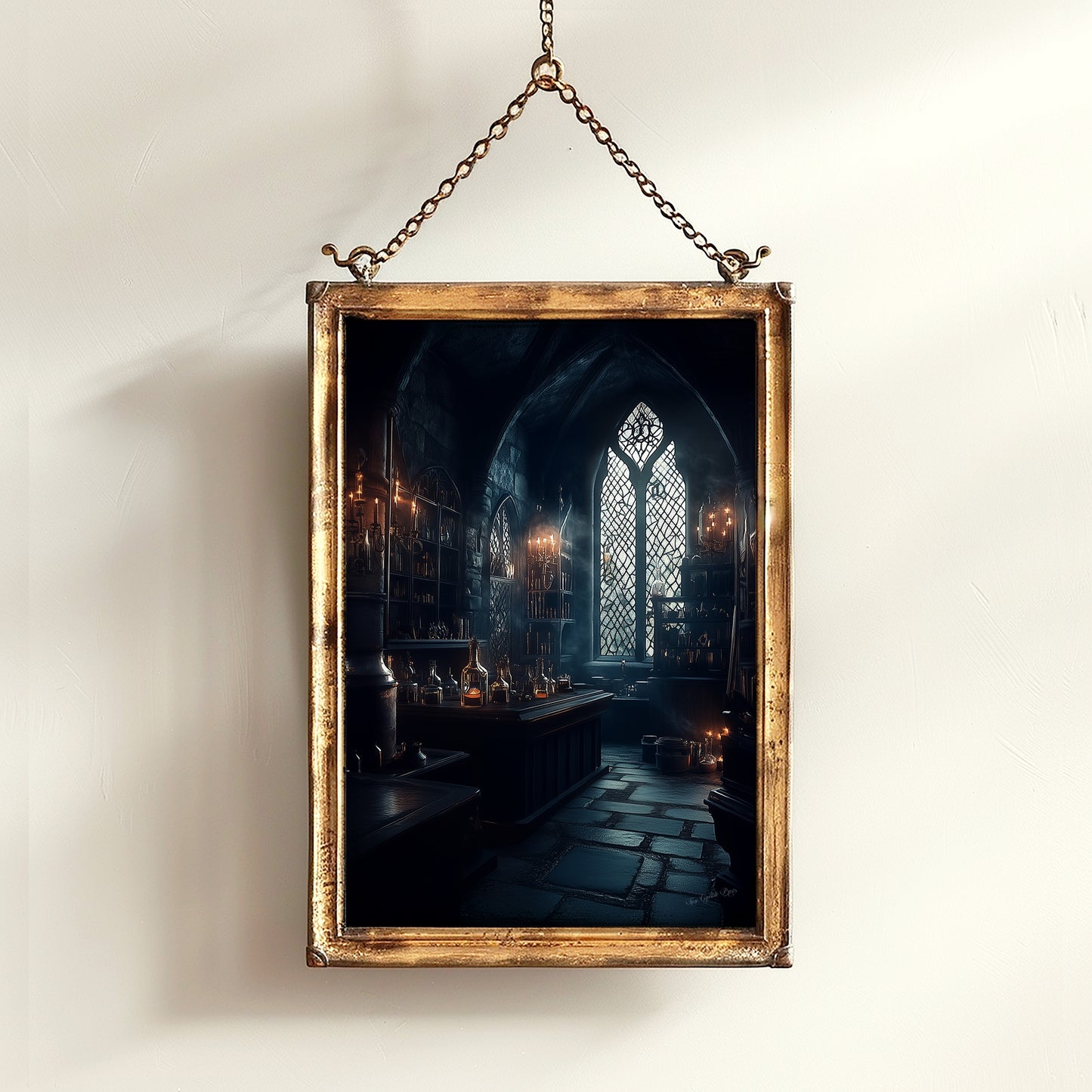 Potions Classroom Art Print, Dungeon Apothecary Poster, Wizarding World School, Magic Potions Class, Medieval Castle Core Poster