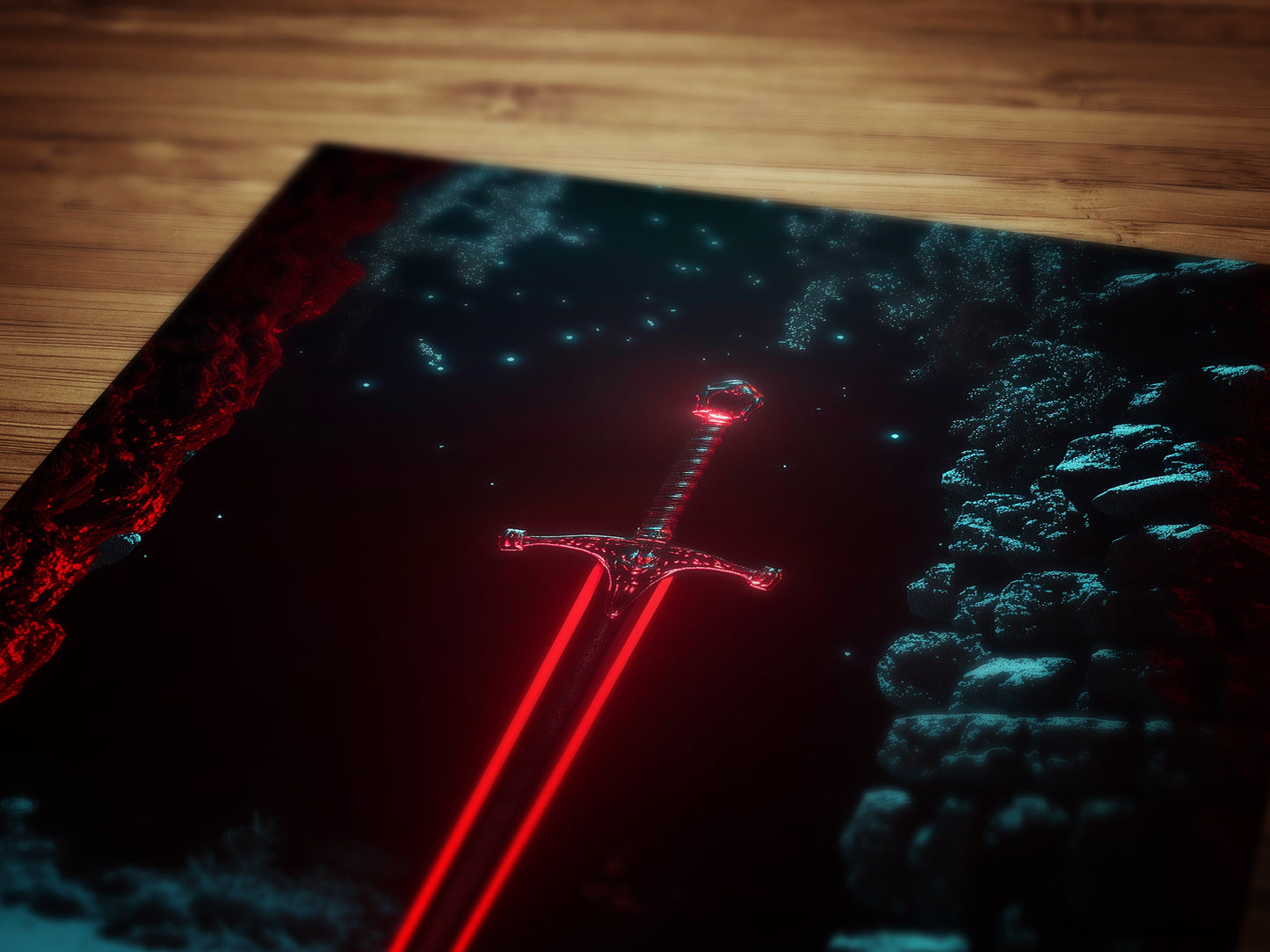 Excalibur Sword Wall Art, Legendary Weapon Fantasy Decor, Castle Core Medieval Knight Adventure, Fairycore Whimisigoth Decor Poster Print