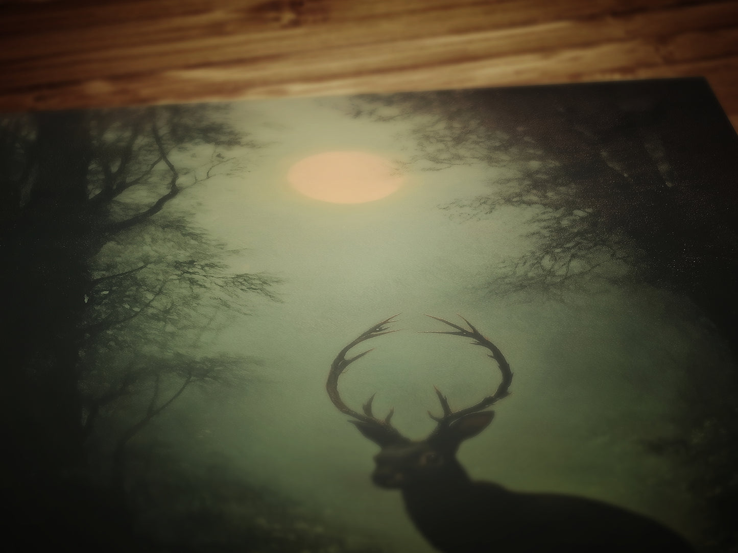 Jackalope Art Print Painting, Hare Hybrid Wall Decor, Mystical Woodland Animal Portrait, Cryptid Fairycore Wall Art