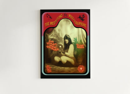 The Gypsy Fortune Teller, Whimsigoth Decor, Circus Wall Art, Retro Cabinet Card, Freakshow, Sideshow Print, Oddities & Curiosities Poster