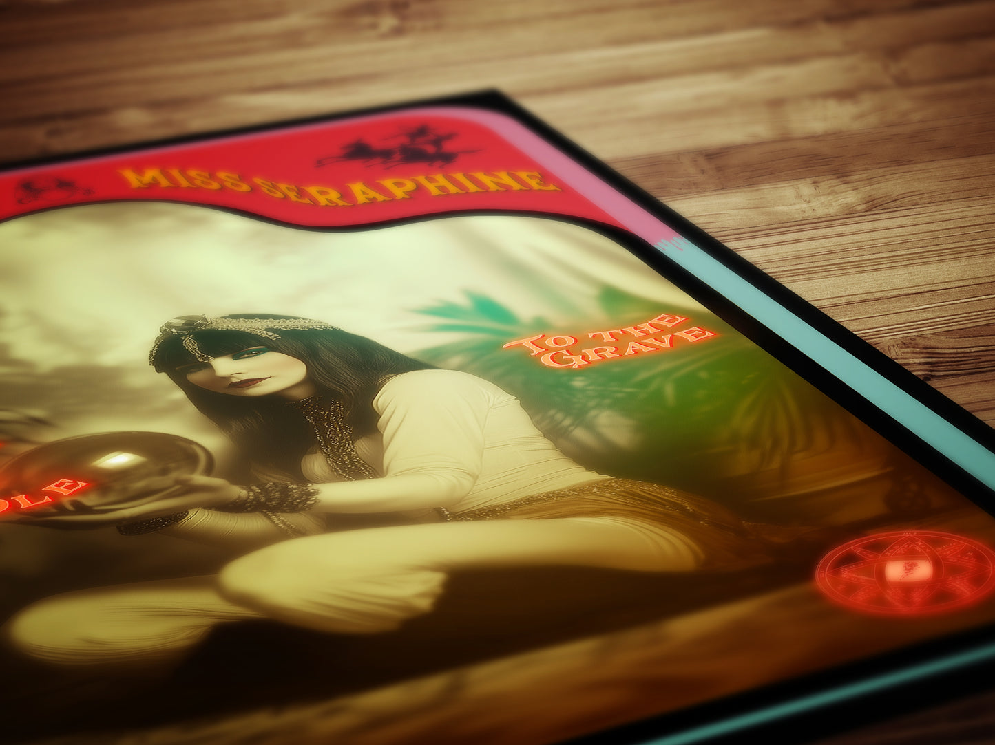 The Gypsy Fortune Teller, Whimsigoth Decor, Circus Wall Art, Retro Cabinet Card, Freakshow, Sideshow Print, Oddities & Curiosities Poster