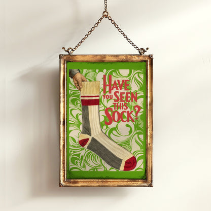 Vintage Laundry Room Wall Art, Lost Socks Poster, Retro Style Decor, Funny Laundry Art Sign, Laundry Room Decor, Weird Witty Posters